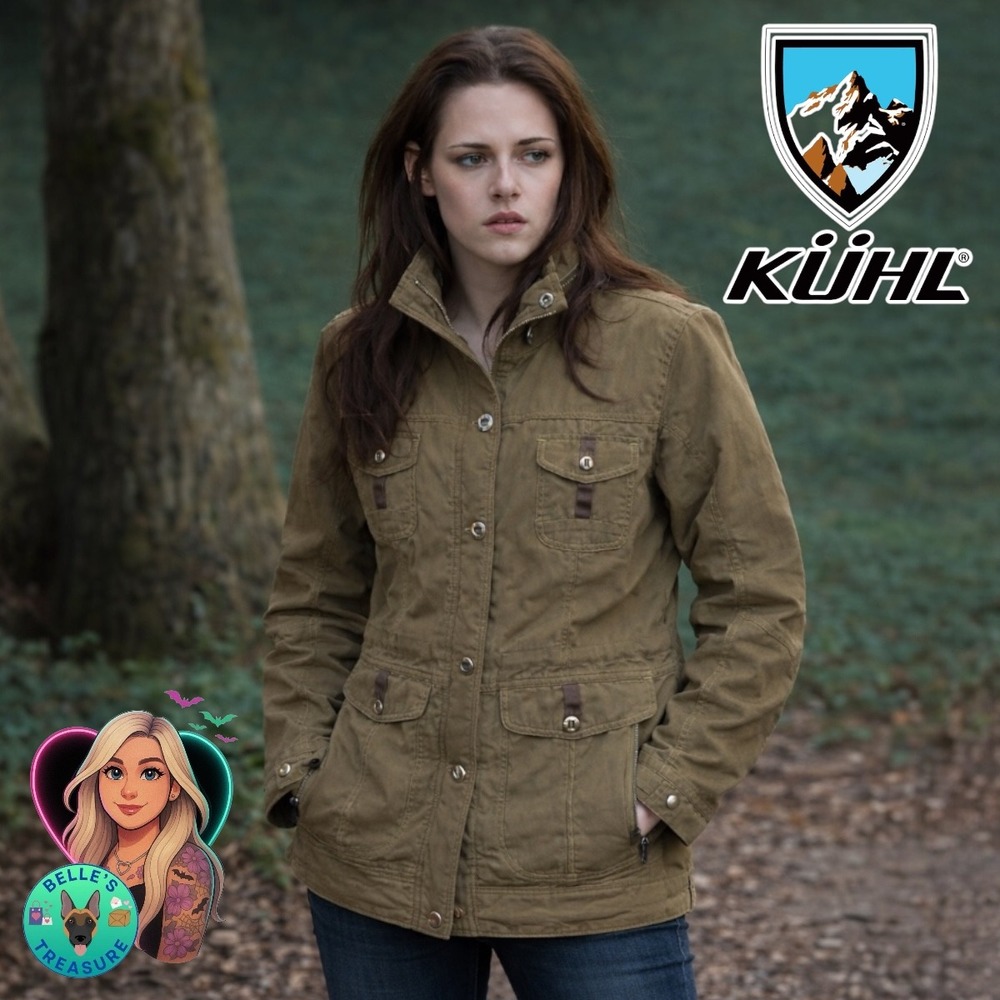 Kuhl Rekon Jacket Womens XL Utility Hooded Military‎ Twilight Bella Chore Coat